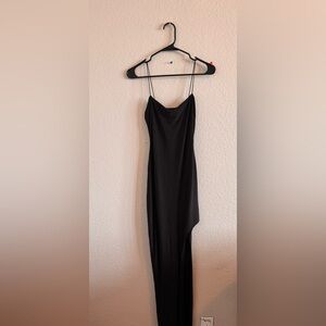 Windsor Black Spaghetti strapped asymmetrical dress.